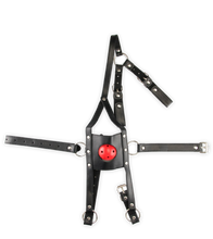 Load image into Gallery viewer, Leather face mask with ball gag