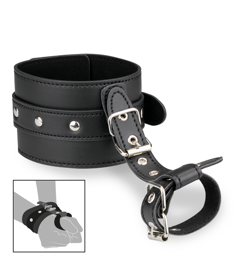 Leather wrist and thumb restraints