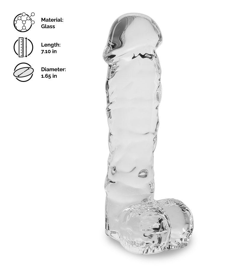 Leo realistic glass dildo