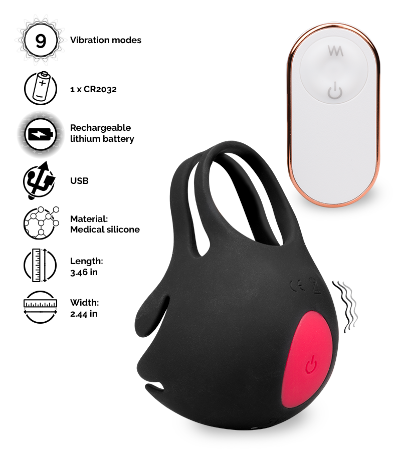 Lifto vibrating cock ring and testicle massager