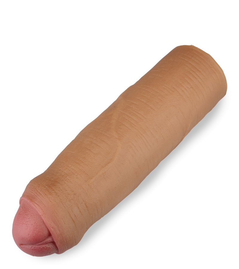 Liquid silicone penis sleeve with foreskin