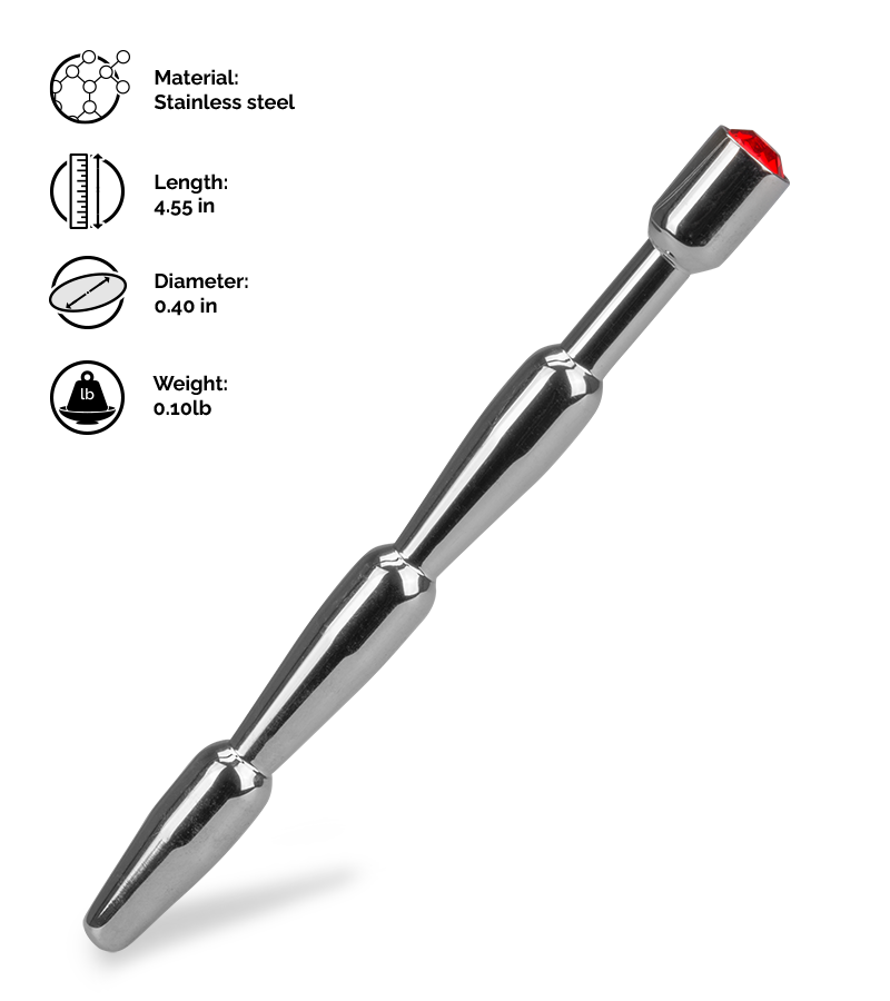 Long rhinestone urethra plug