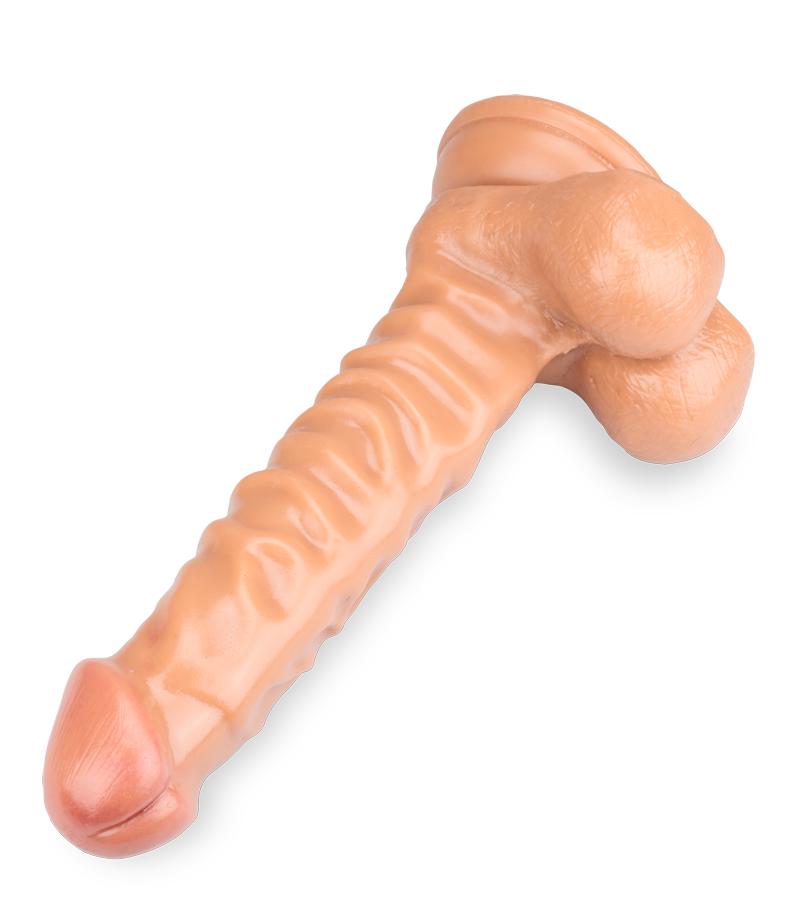 Long Textured Strap-On Dildo Set