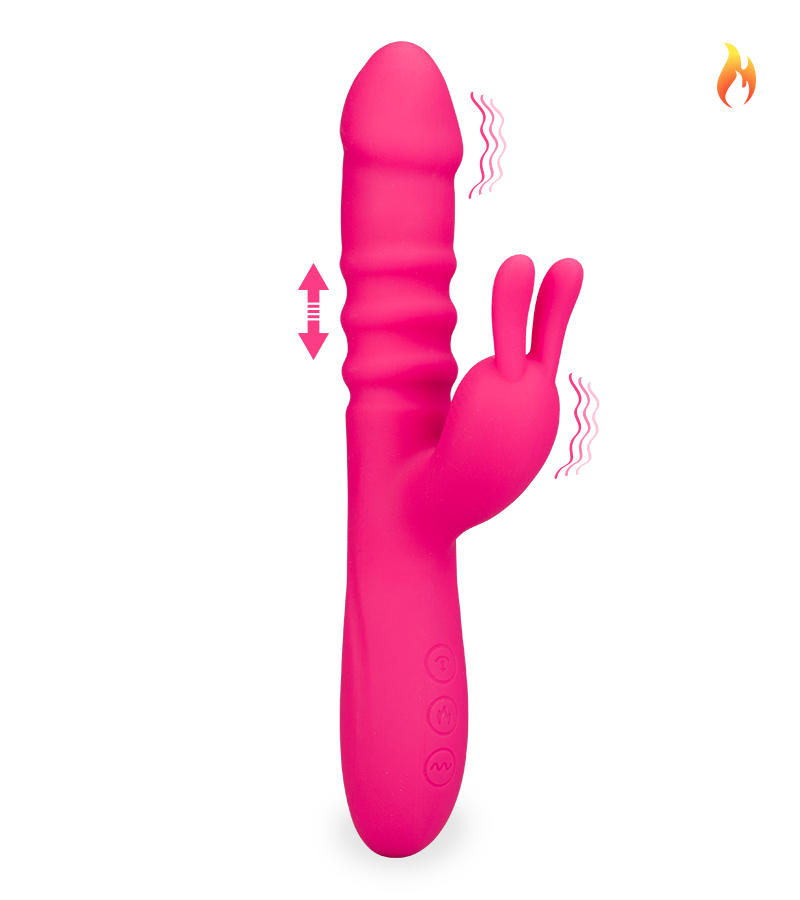 Love Zone thrusting and vibrating rabbit vibrator