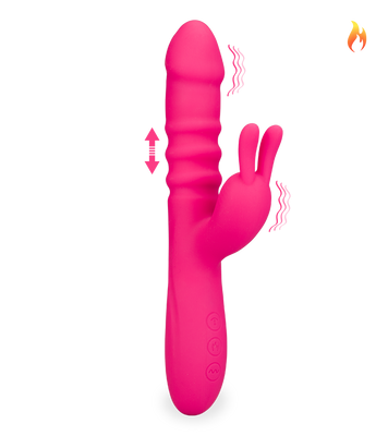Love Zone thrusting and vibrating rabbit vibrator