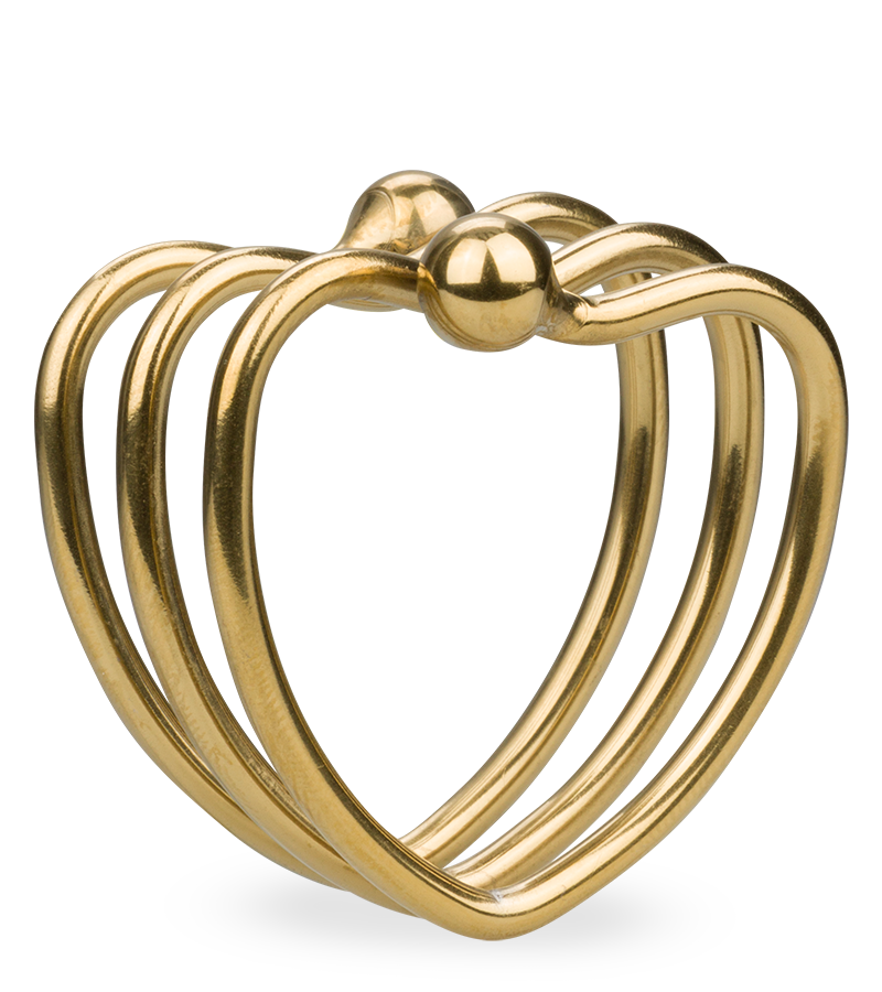 Loving Heart metal cock ring