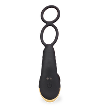 Load image into Gallery viewer, Luck thrusting and vibrating butt plug with cock rings