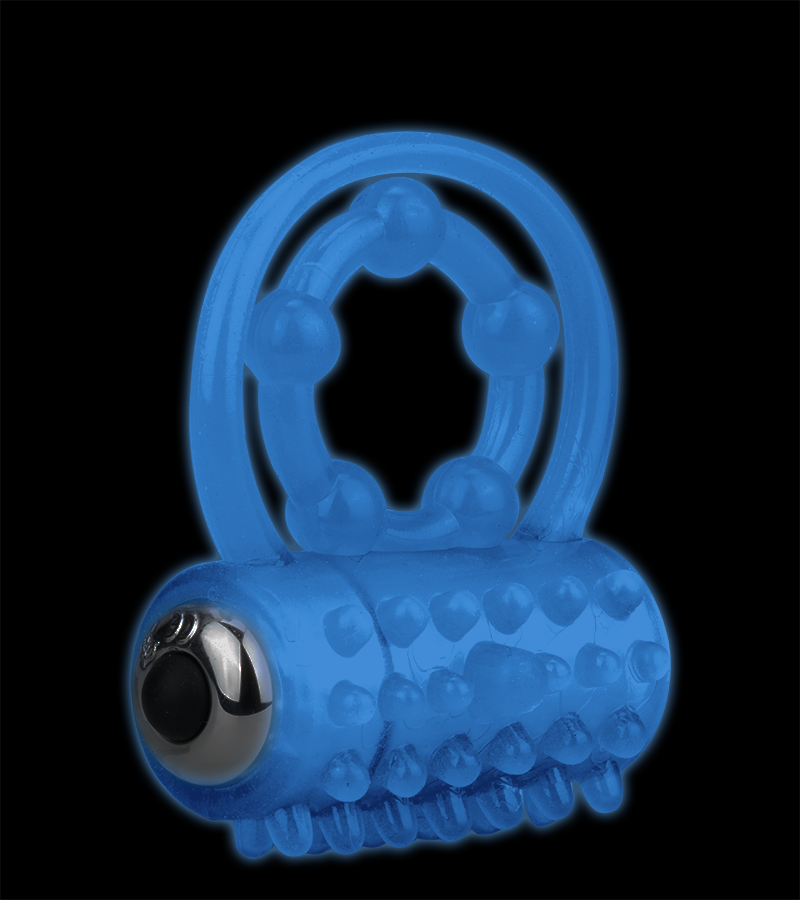 Lumino glow-in-the dark vibrating double cock ring