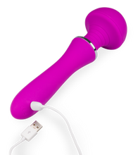 Load image into Gallery viewer, Magnetic USB massaging Fantasy Wand vibrator