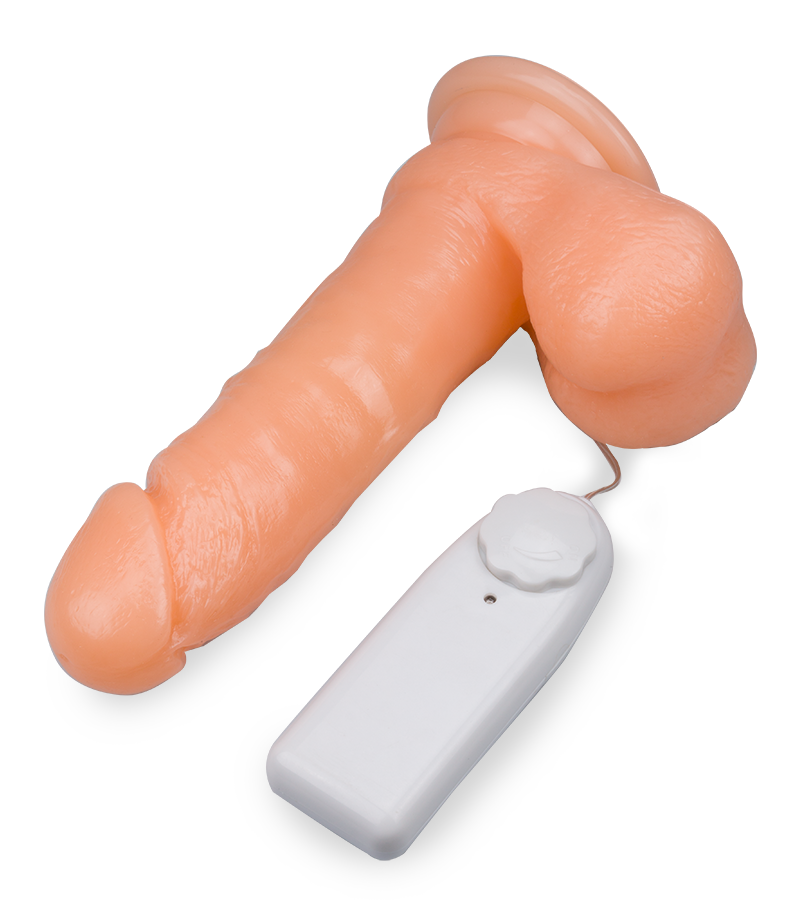 Massive vibrating suction cup dildo