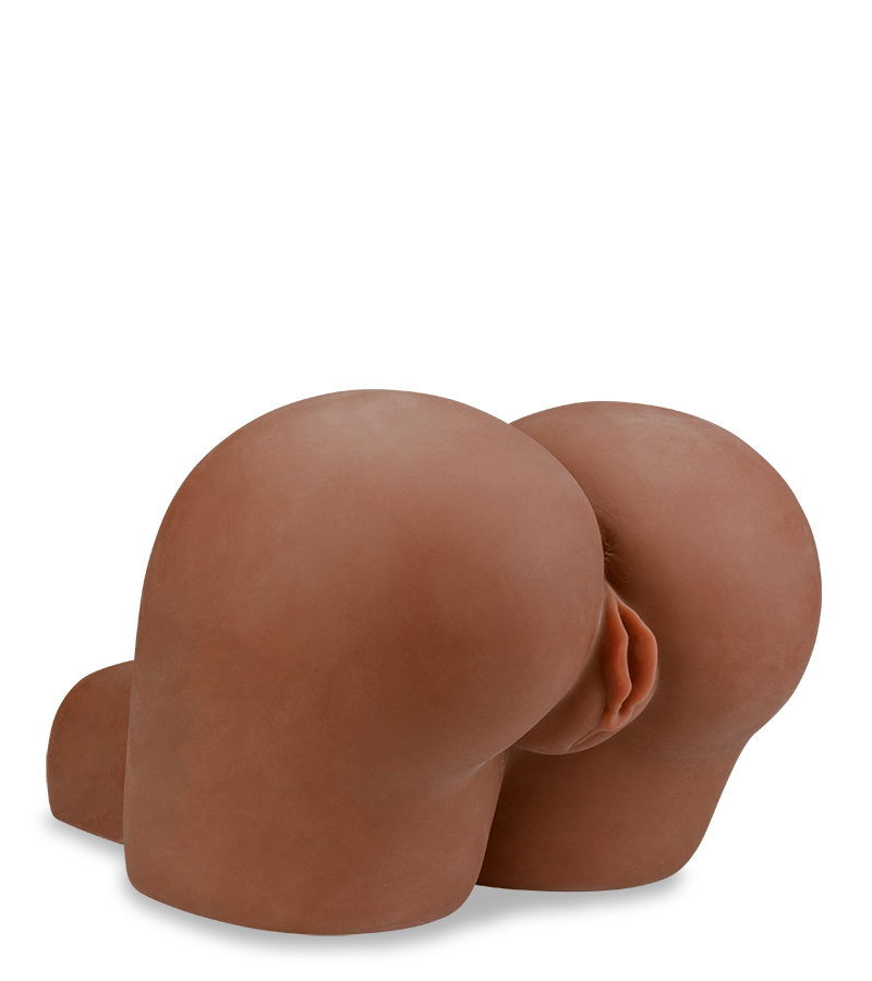 Mega-sized black ass and vagina masturbator 22 lb