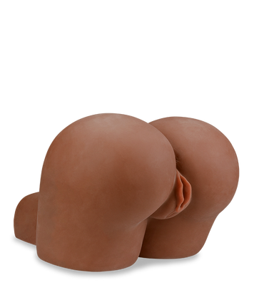 Mega-sized black ass and vagina masturbator 22 lb