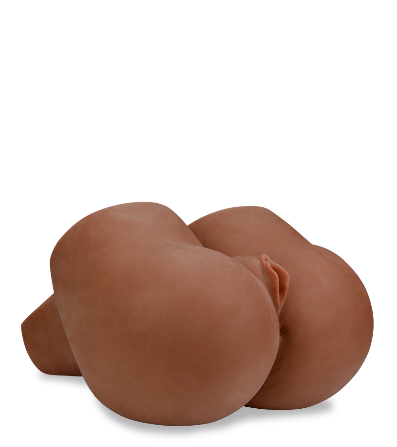 Mega-sized black ass and vagina masturbator 22 lb