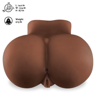 Load image into Gallery viewer, Mega-sized black ass and vagina masturbator 22 lb