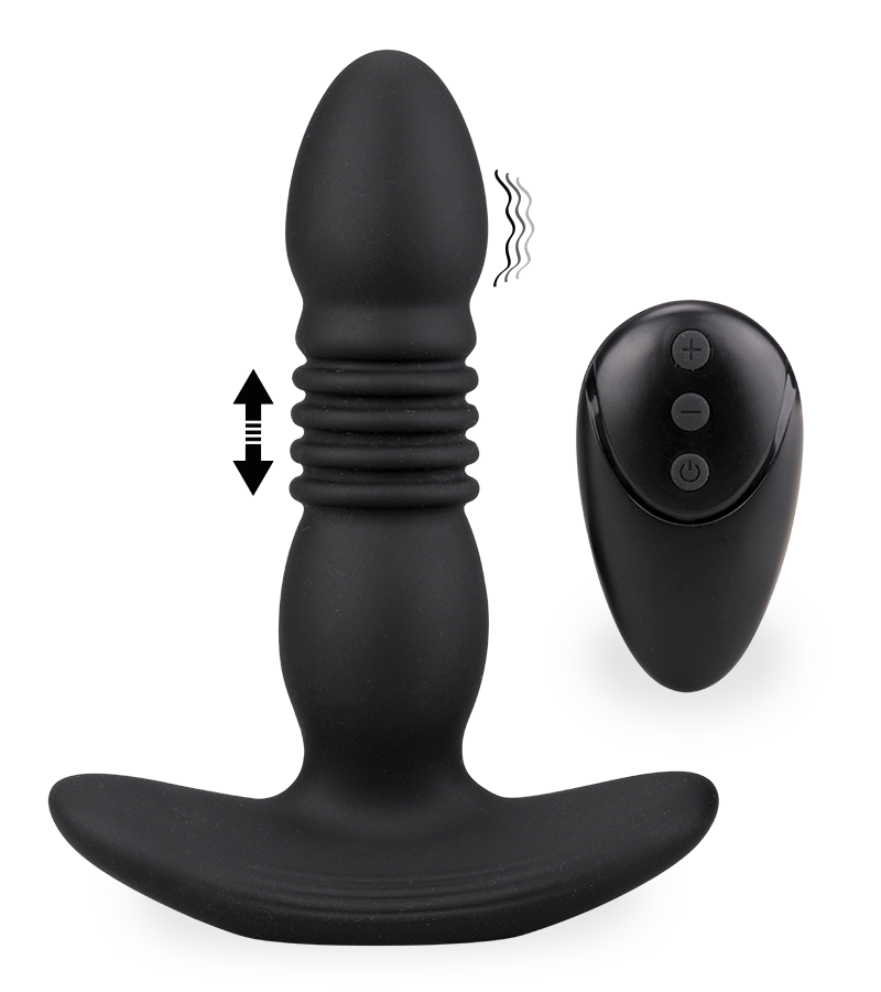 Mercury thrusting and vibrating butt plug