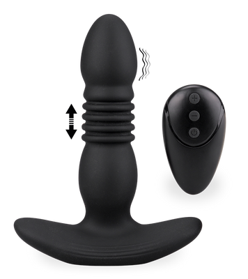 Mercury thrusting and vibrating butt plug