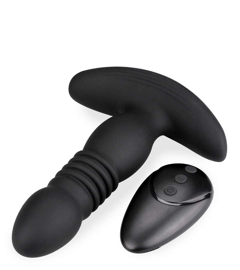 Mercury thrusting and vibrating butt plug