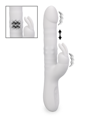 Miracle thrusting rabbit vibrator