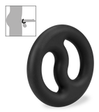 Misly medical-grade silicone double cock ring