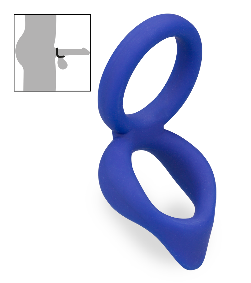Moon silicone double cock ring