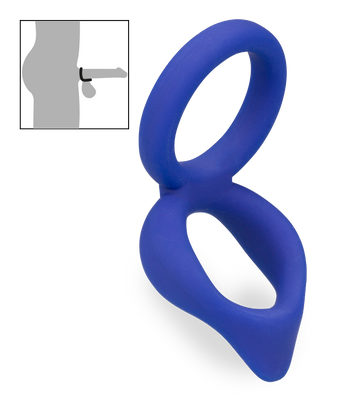 Moon silicone double cock ring