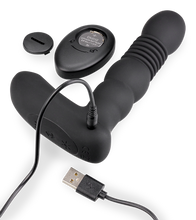 Load image into Gallery viewer, Mox vibrating and thrusting heated butt plug