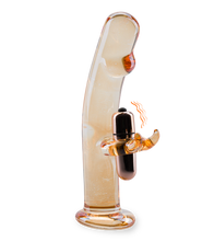 Load image into Gallery viewer, Mr. Pleasure vibrating glass rabbit dildo