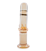 Load image into Gallery viewer, Mr. Pleasure vibrating glass rabbit dildo