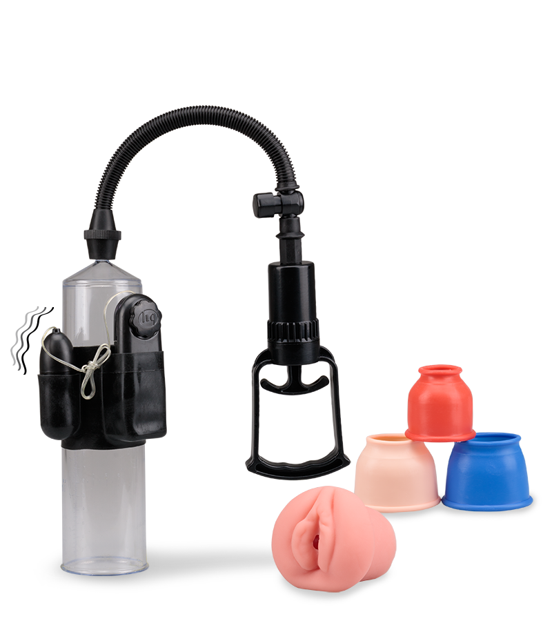 Multifunctional vibrating penis-enhancing pump