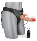 Munoo vibrating hollow strap-on dildo with rabbit stimulator