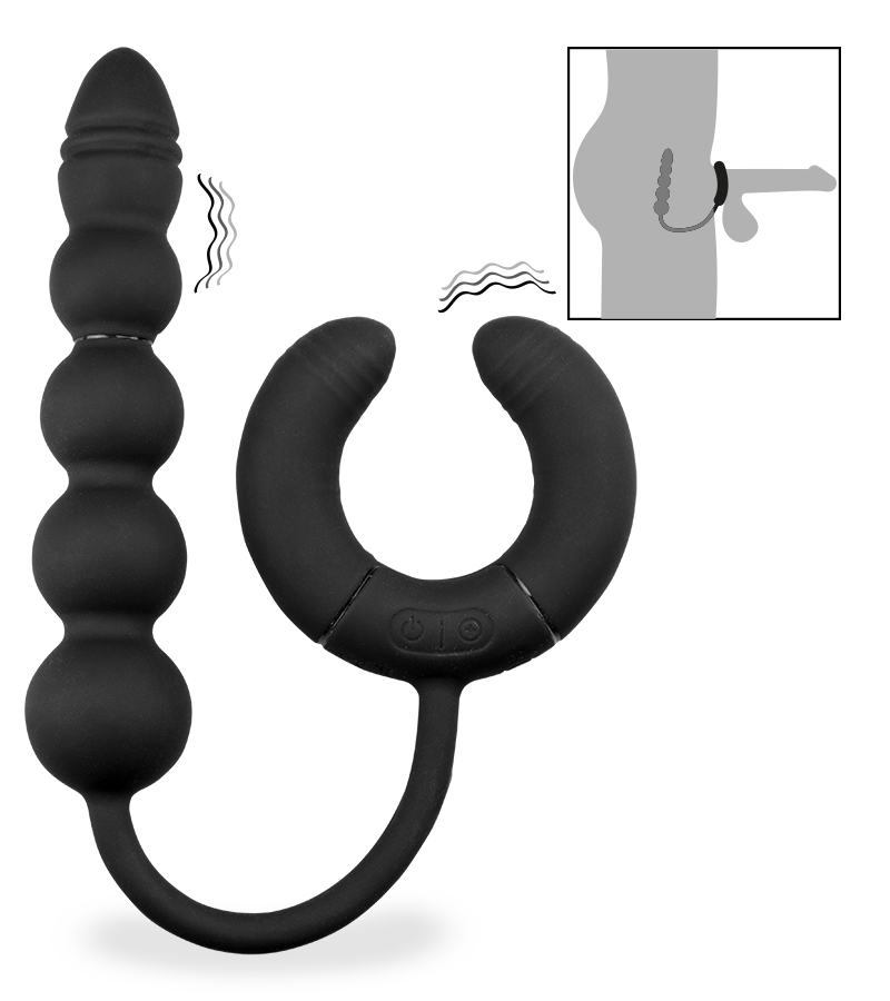 Nebulo vibrating anal beads and cock ring