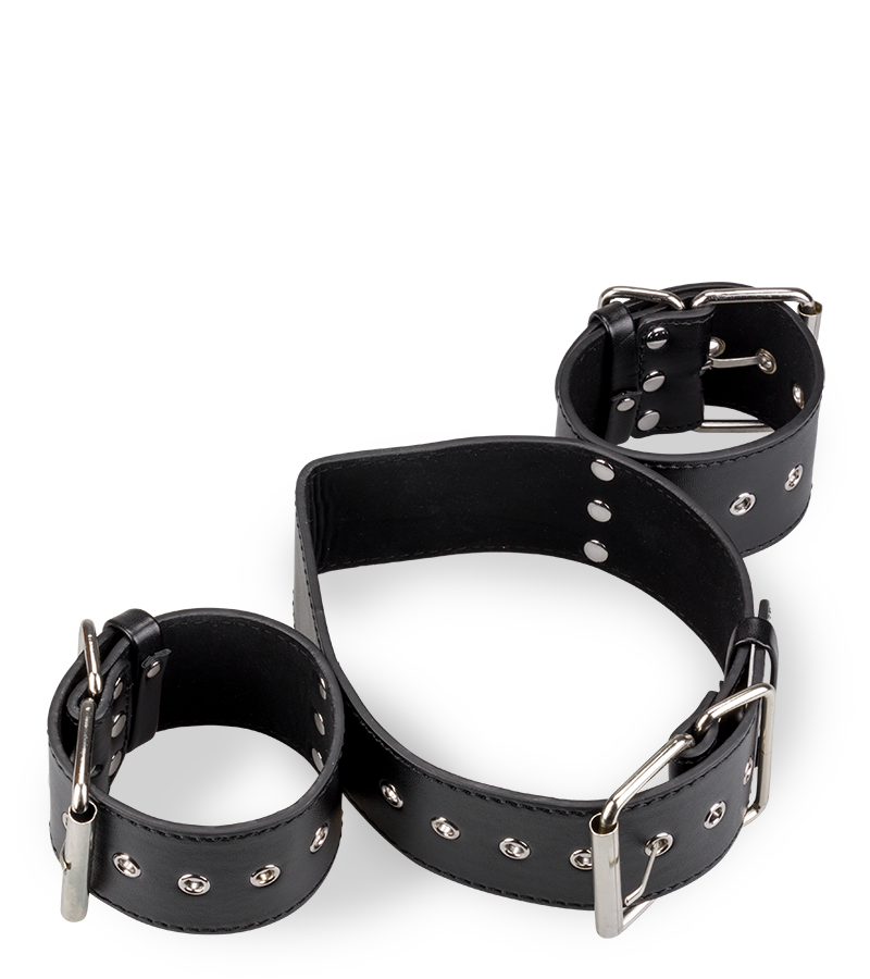 Neck and wrist BDSM restraints