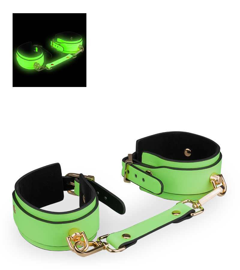 Neon green handcuffs