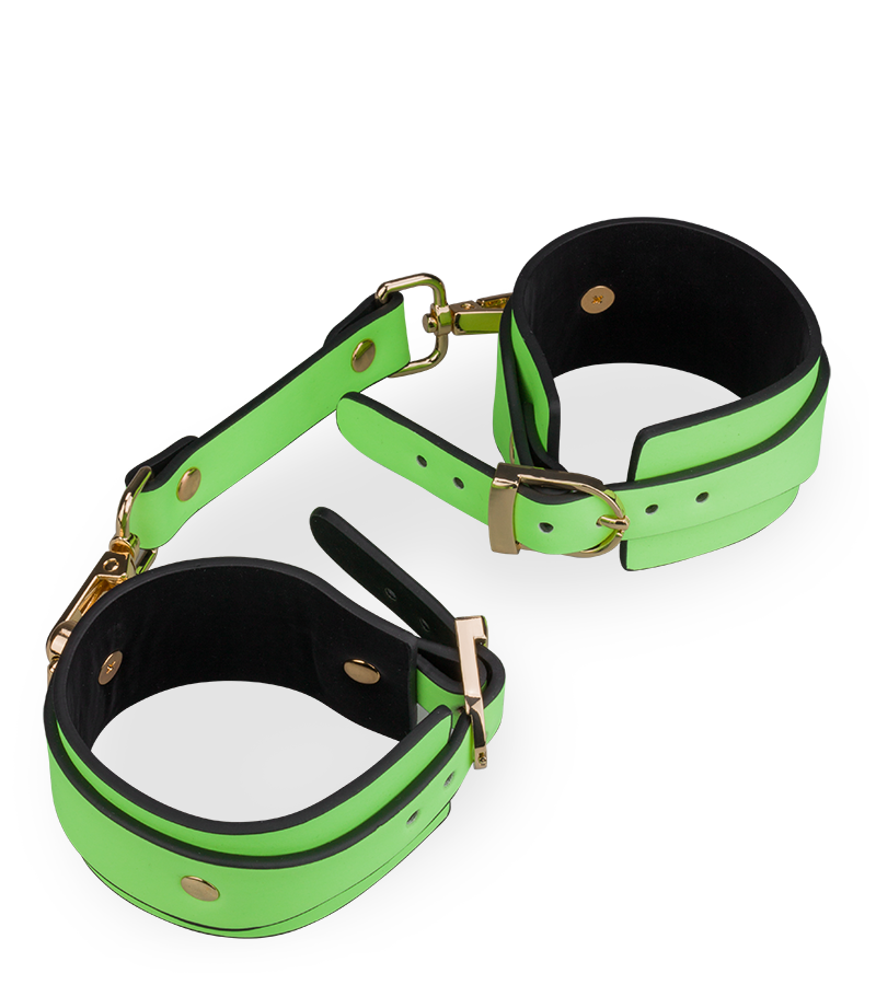 Neon green handcuffs