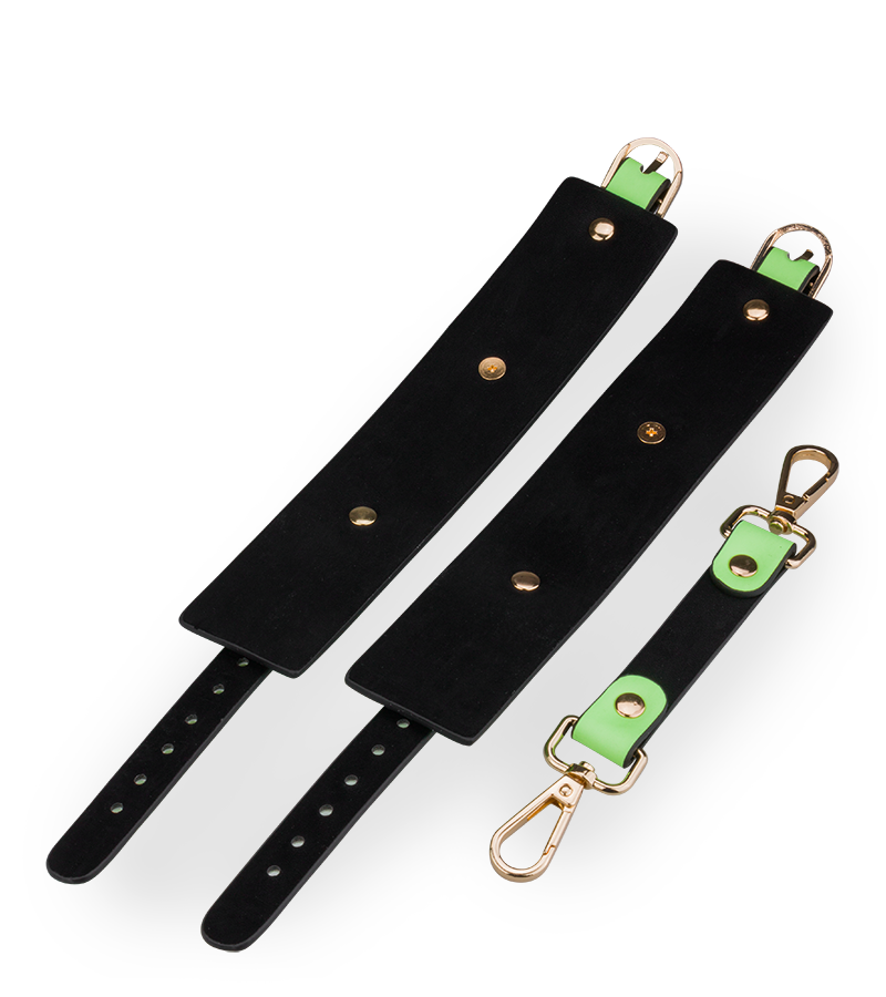 Neon green handcuffs