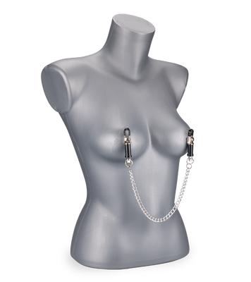 Nipple clamps with chain and weights
