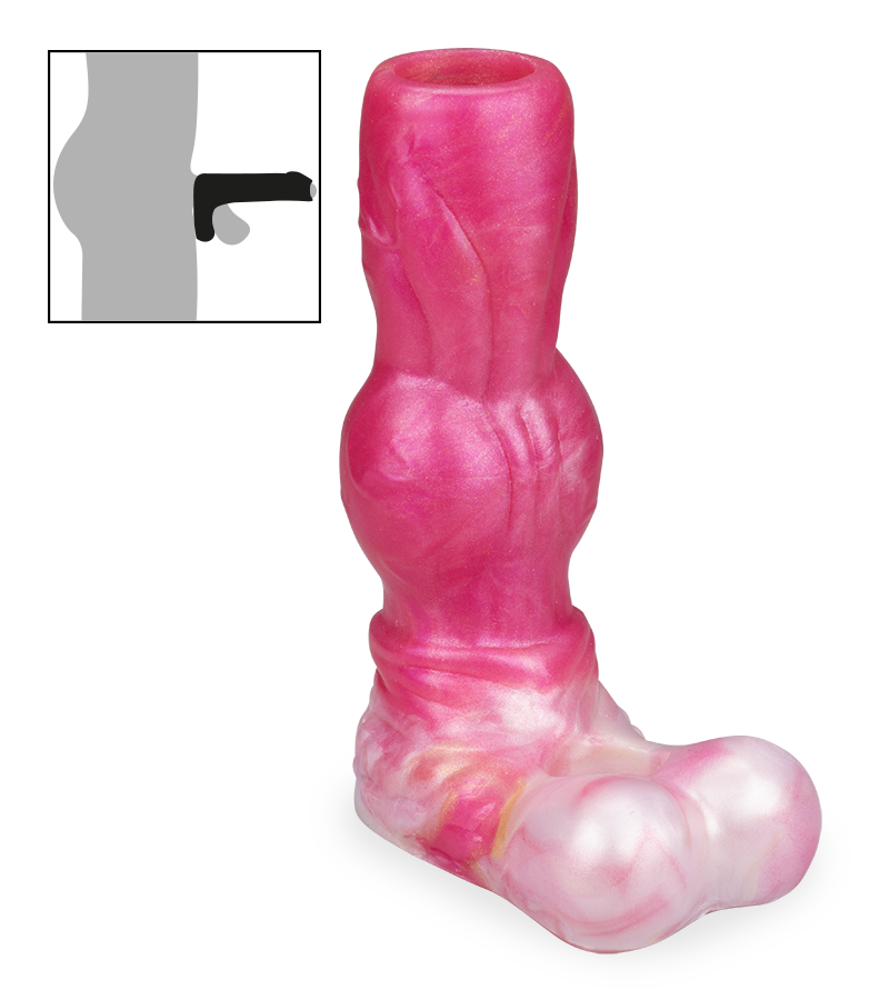 Open-ended dog cock sleeve 5.75 inches