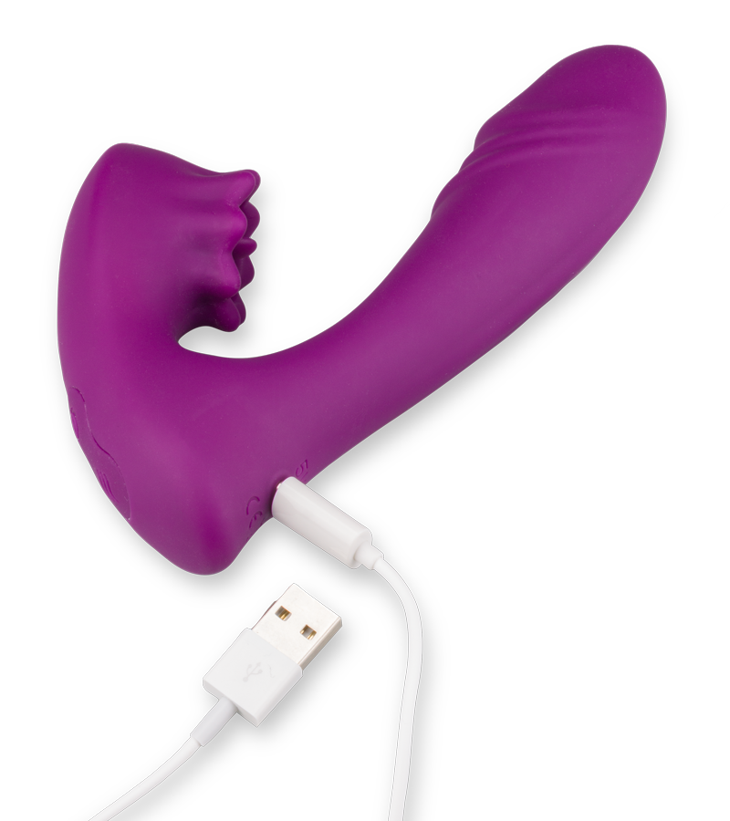 Oracle dual-stimulation throbbing vibrator