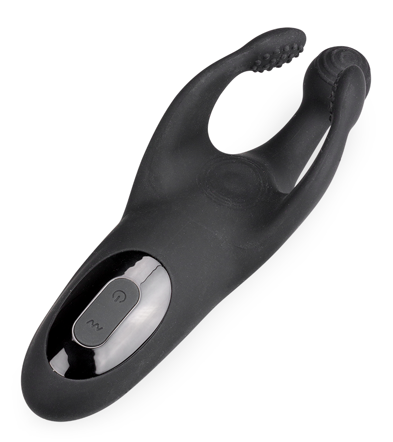 Orgo vibrating and throbbing three-arm masturbator