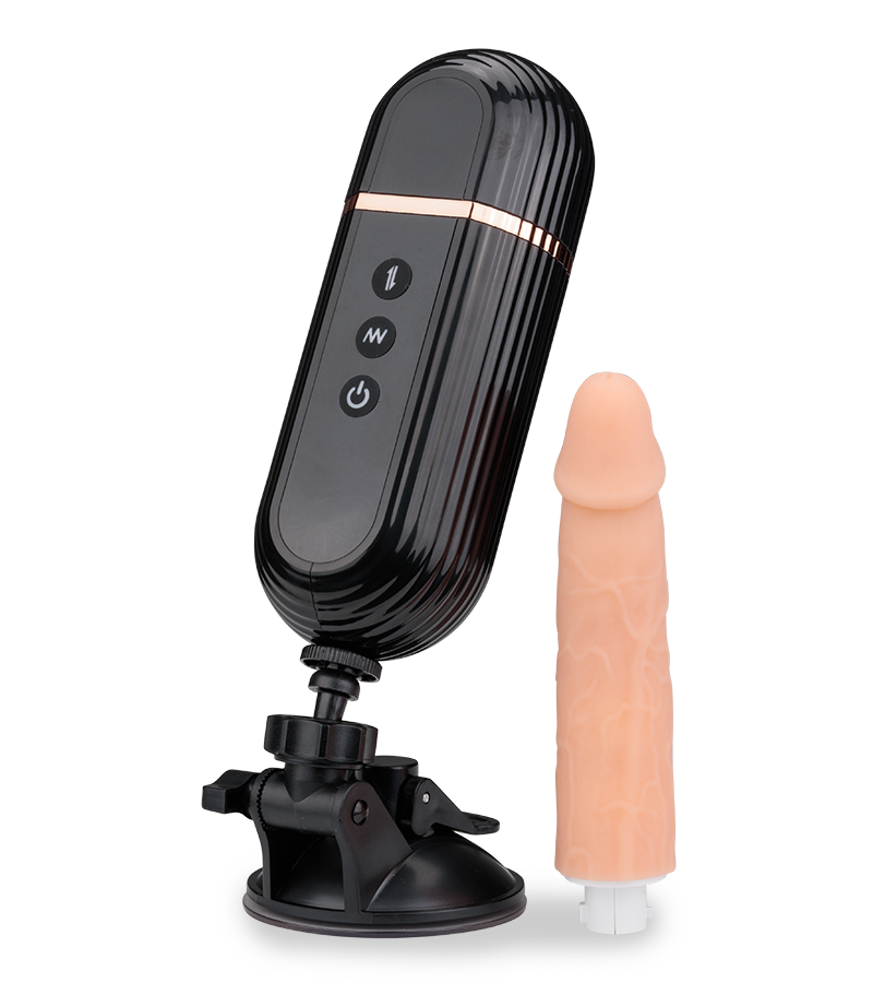 Owen thrusting and vibrating suction cup dildo