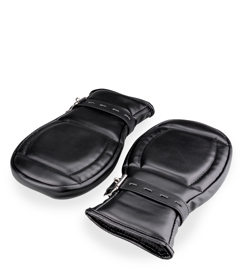 Padded protective gloves for puppy play