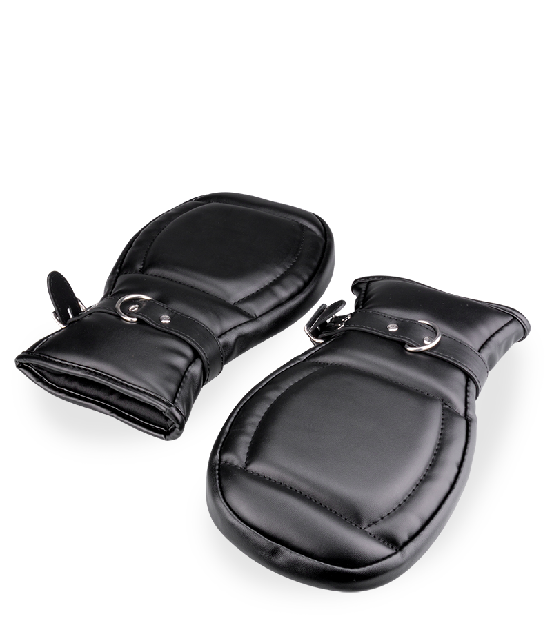 Padded protective gloves for puppy play