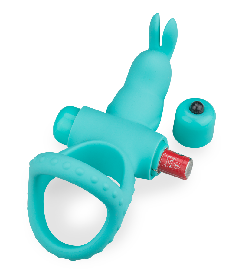 Passionate triple cock ring with vibrating rabbit