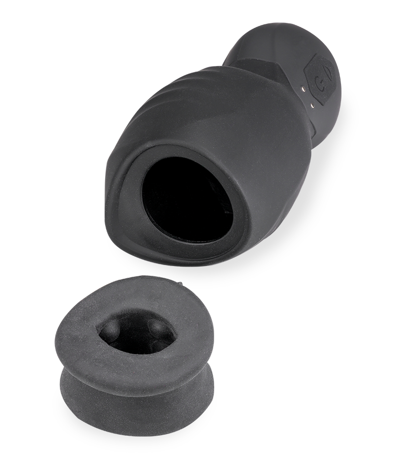 Payne vibrating and sucking penis tip masturbator