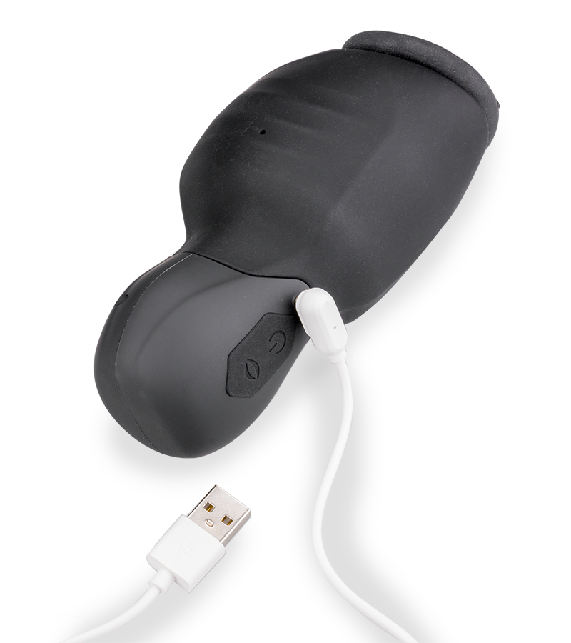 Payne vibrating and sucking penis tip masturbator