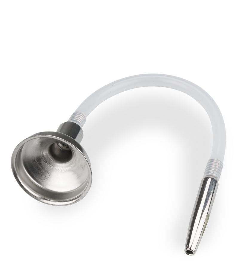 Penis plug with funnel