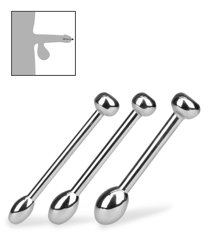 Perseverance set of three penis plugs