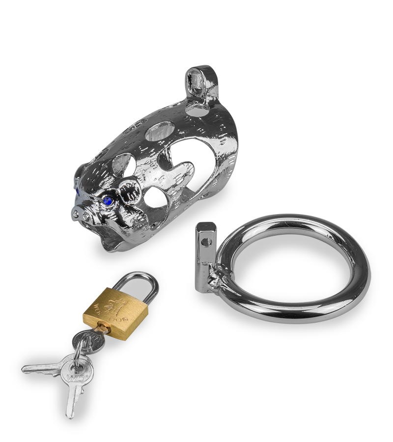 Pig Chinese zodiac penis chastity cage