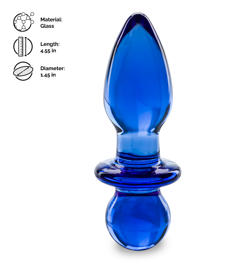 Pin glass anal plug