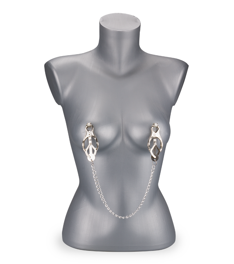 Pincher nipple clamps with chain